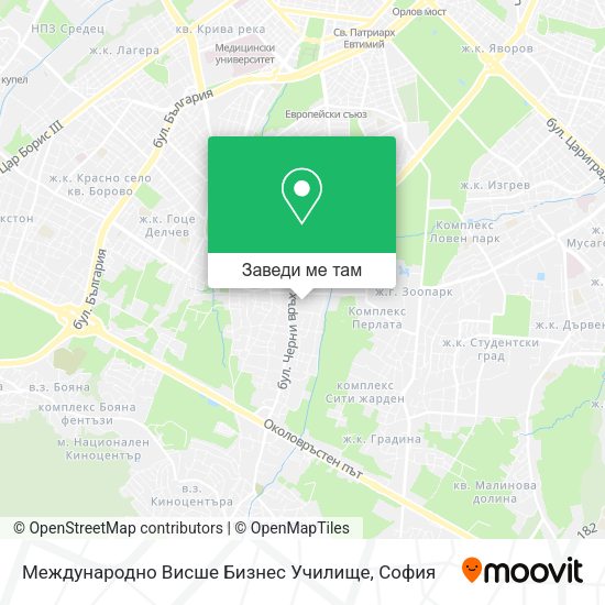 Международно Висше Бизнес Училище карта