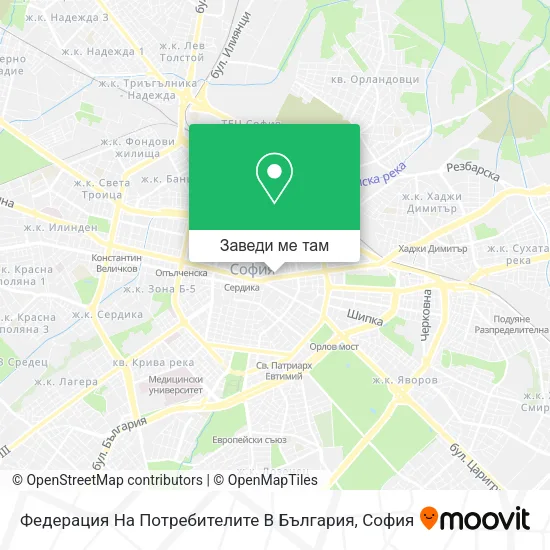 Федерация На Потребителите В България карта