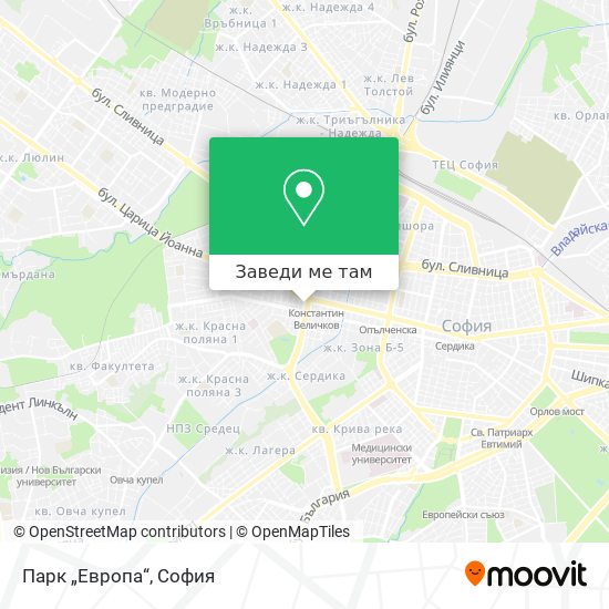 Парк „Европа“ карта