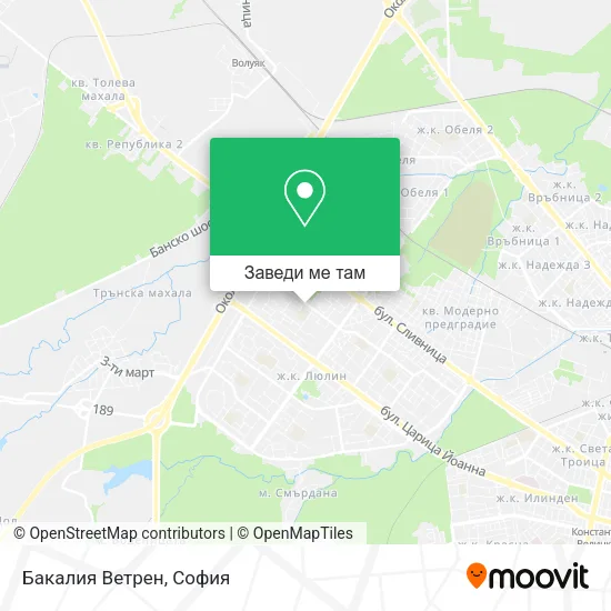 Бакалия Ветрен карта