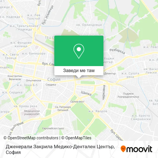 Дженерали Закрила Медико-Дентален Център карта