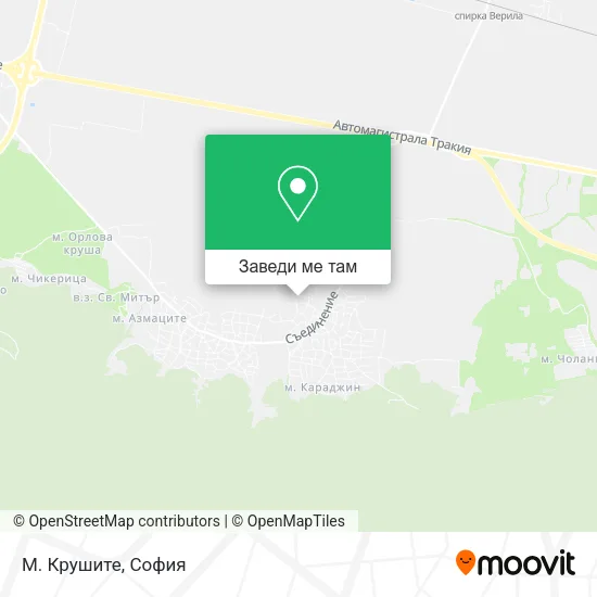 М. Крушите карта
