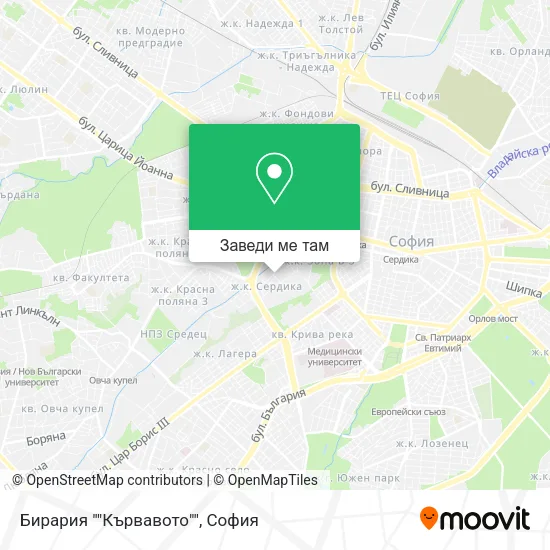 Бирария ""Кървавото"" карта