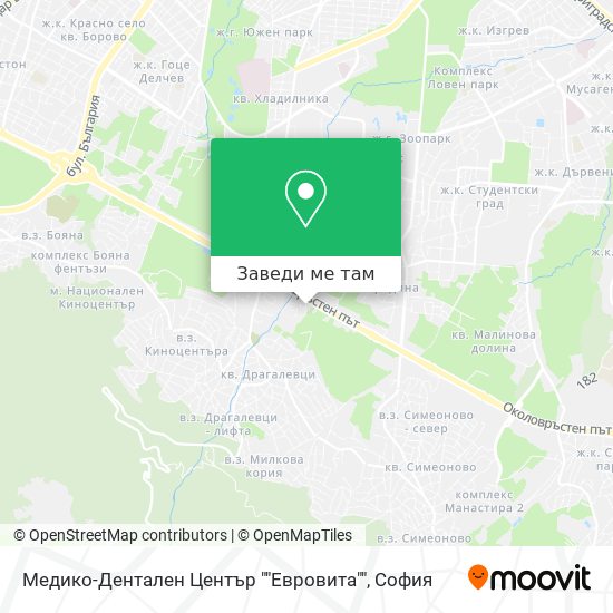 Медико-Дентален Център ""Евровита"" карта