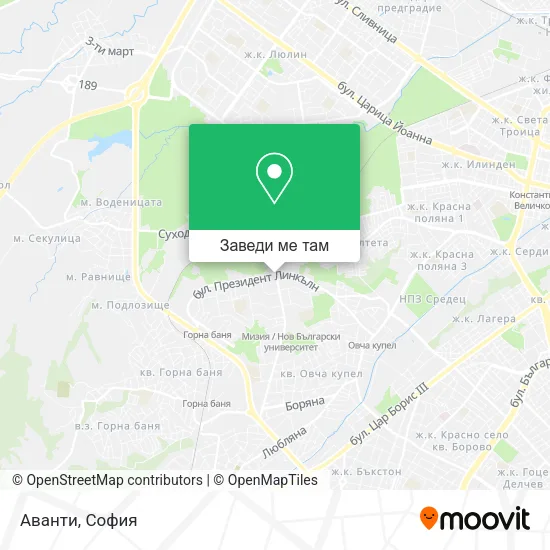 Аванти карта