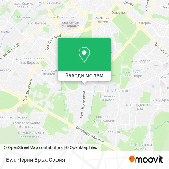 Бул. Черни Връх карта