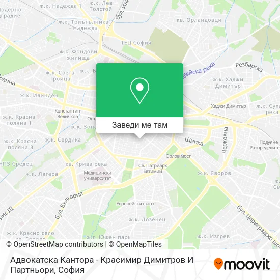 Адвокатска Кантора - Красимир Димитров И Партньори карта