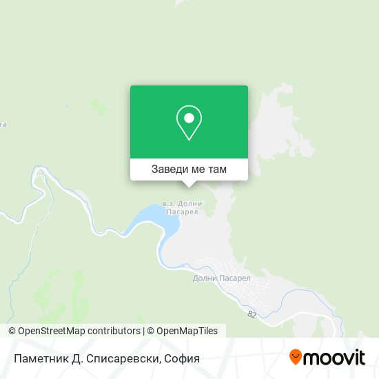 Паметник Д. Списаревски карта