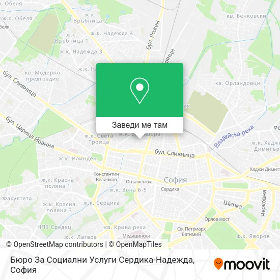 Бюро За Социални Услуги Сердика-Надежда карта