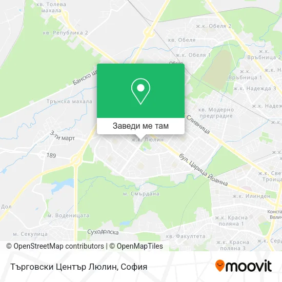 Търговски Център Люлин карта