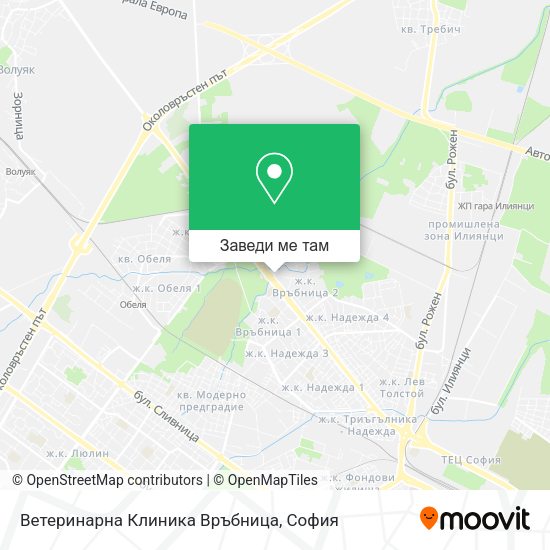 Ветеринарна Клиника Връбница карта