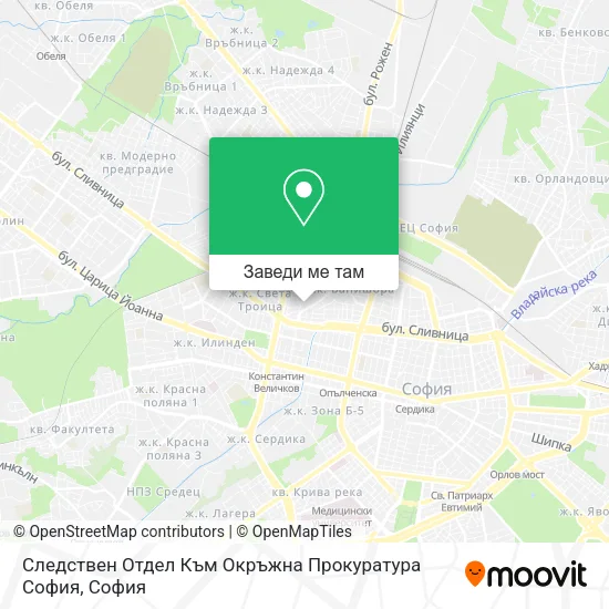 Следствен Отдел Към Окръжна Прокуратура София карта