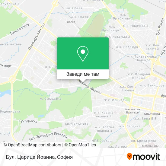 Бул. Царица Йоанна карта