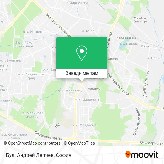 Бул. Андрей Ляпчев карта