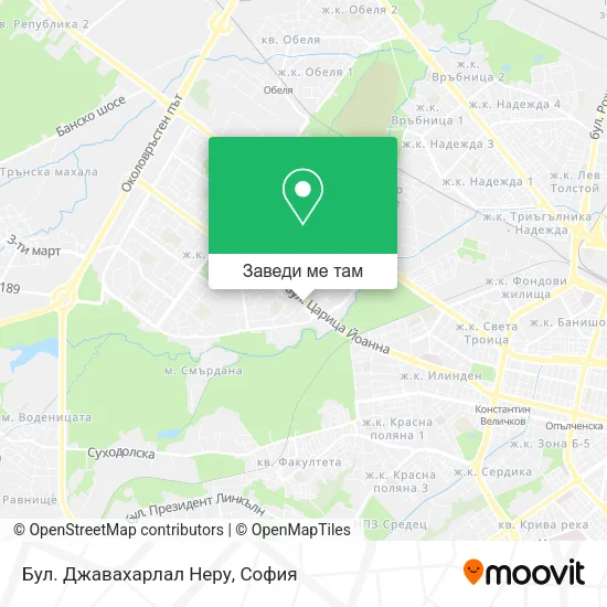Бул. Джавахарлал Неру карта