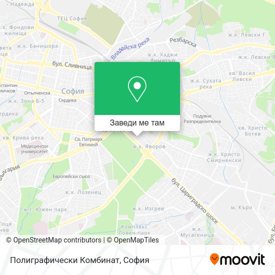 Полиграфически Комбинат карта