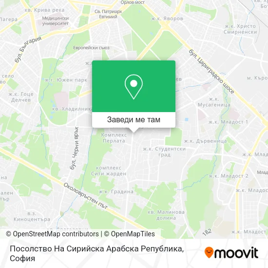 Посолство На Сирийска Арабска Република карта