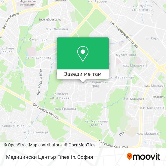 Медицински Център Fihealth карта