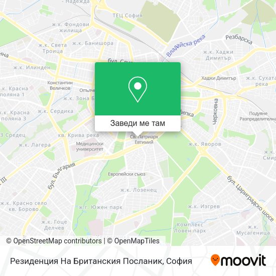 Резиденция На Британския Посланик карта