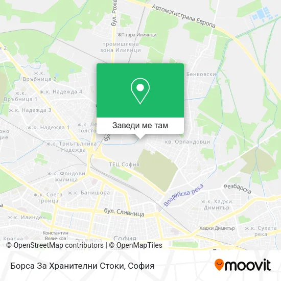 Борса За Хранителни Стоки карта