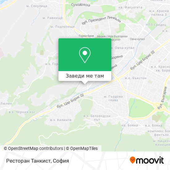 Ресторан Танкист карта