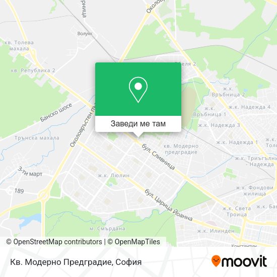 Кв. Модерно Предградие карта