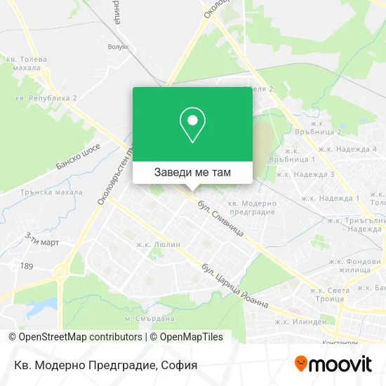 Кв. Модерно Предградие карта