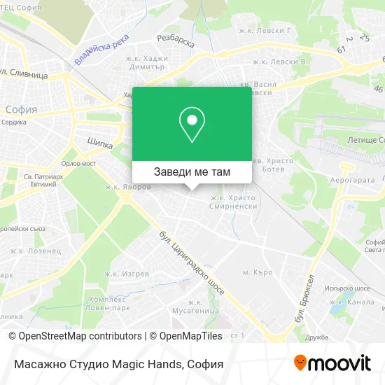 Масажно Студио Magic Hands карта