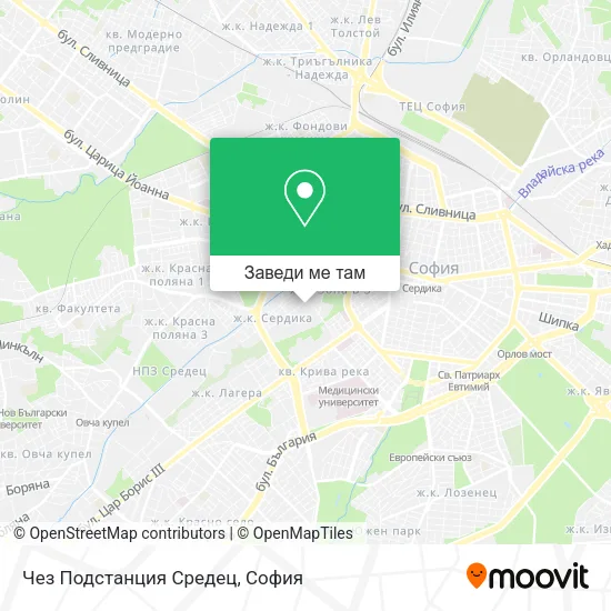 Чез Подстанция Средец карта