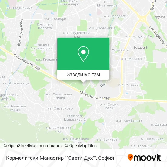 Кармелитски Манастир ""Свети Дух"" карта