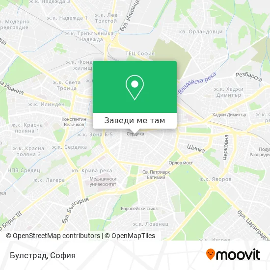 Булстрад карта