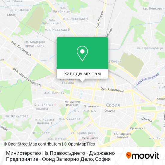 Министерство На Правосъдието - Държавно Предприятие - Фонд Затворно Дело карта