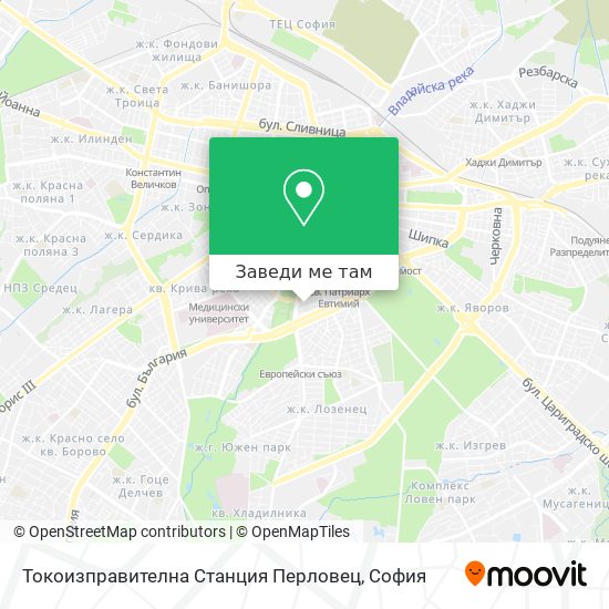 Токоизправителна Станция Перловец карта