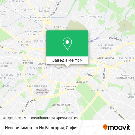 Независимостта На България карта