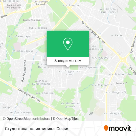 Студентска поликлиника карта