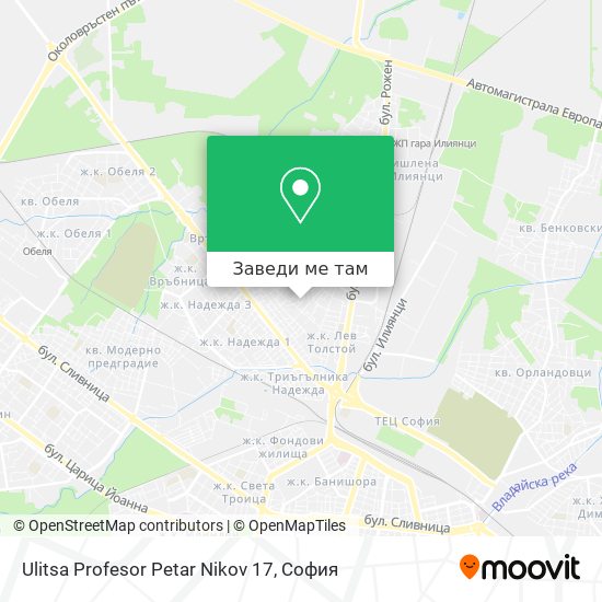 Ulitsa Profesor Petar Nikov 17 карта