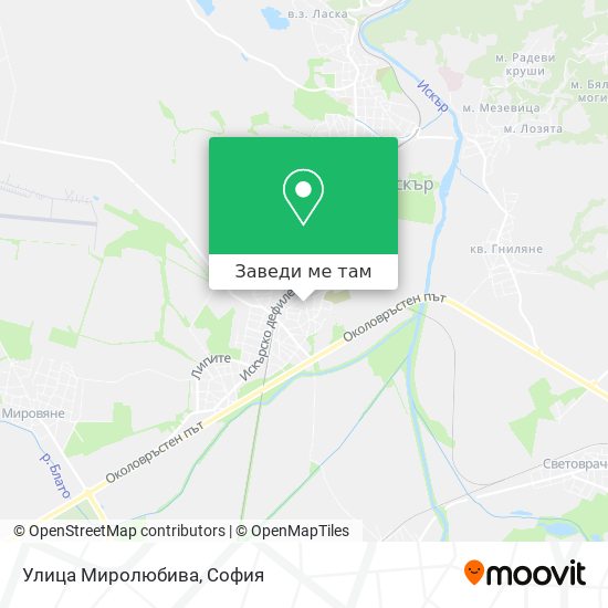 Улица Миролюбива карта