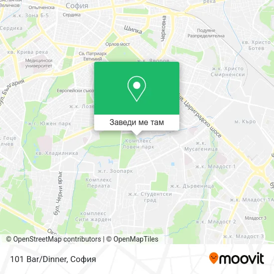 101 Bar/Dinner карта