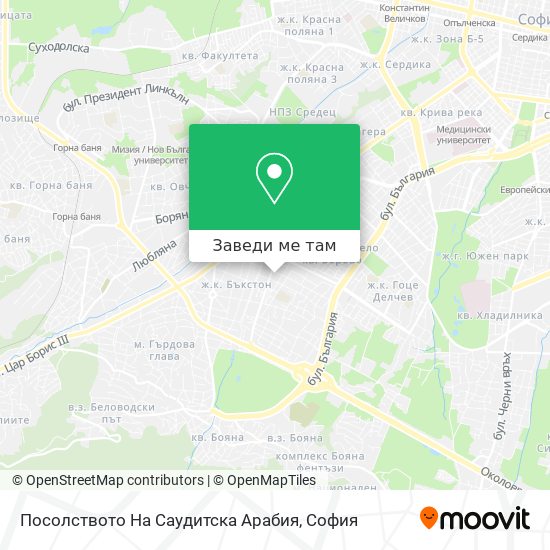 Посолството На Саудитска Арабия карта