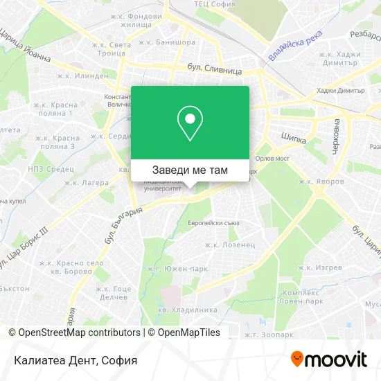 Калиатеа Дент карта