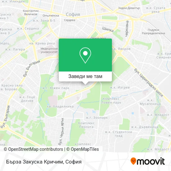 Бърза Закуска Кричим карта