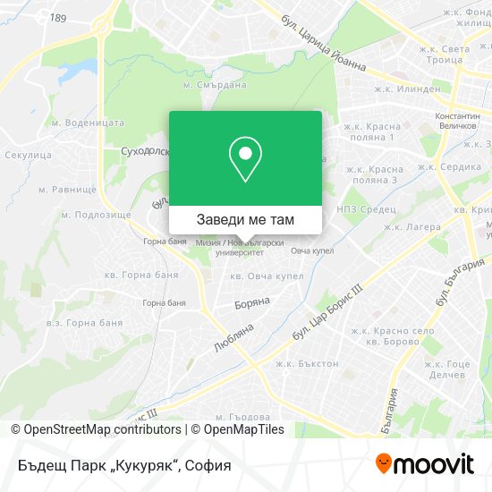 Бъдещ Парк „Кукуряк“ карта