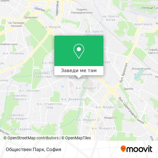 Обществен Парк карта