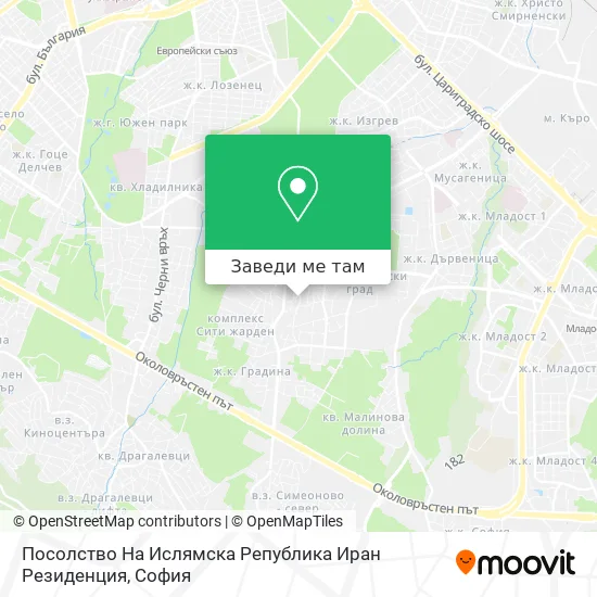 Посолство На Ислямска Република Иран Резиденция карта