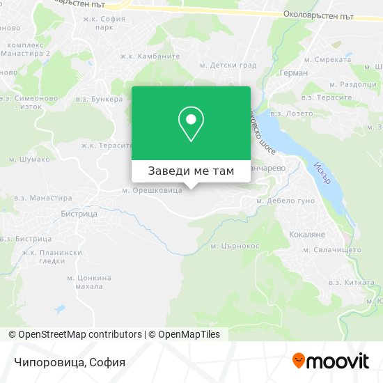 Чипоровица карта
