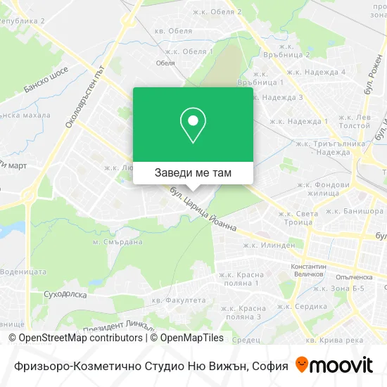 Фризьоро-Козметично Студио Ню Вижън карта