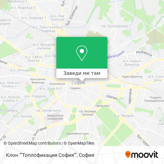 Клон ""Топлофикация София"" карта