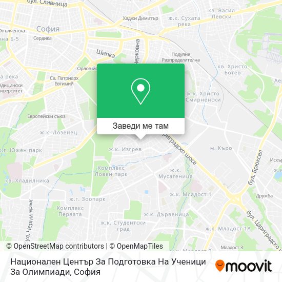 Национален Център За Подготовка На Ученици За Олимпиади карта