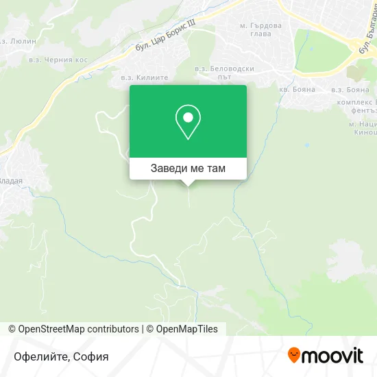 Офелийте карта