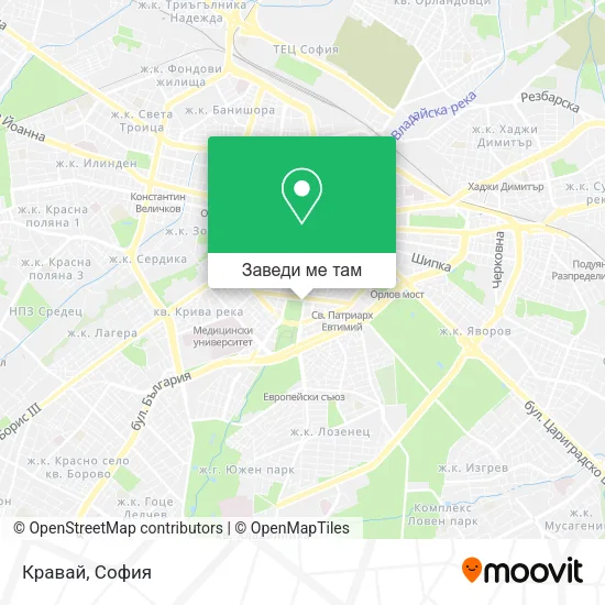 Кравай карта